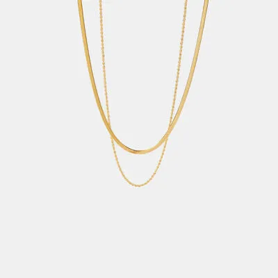 18K Gold-Plated Double-Layered Necklace