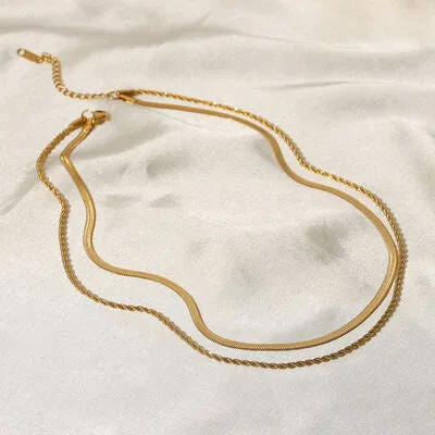 18K Gold-Plated Double-Layered Necklace