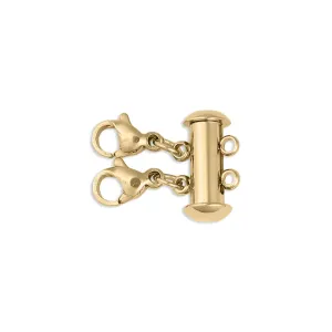 18K Gold PVD and Stainless Steel Layering Necklace Clasp