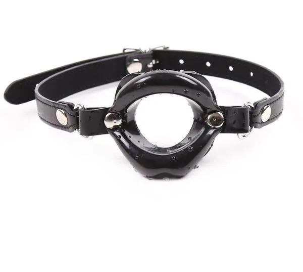 2438M       Bondage Rag Doll Black Sex Lips Strapped Open Mouth Gag