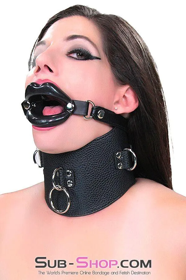 2438M       Bondage Rag Doll Black Sex Lips Strapped Open Mouth Gag
