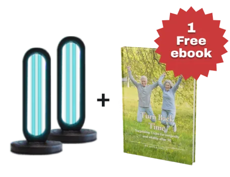 2x Bundle - UVO254™ Powered Home Disinfection Tower   1 free ebook