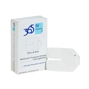 365 IV Ported Latex Free Reinforced Dressings 7 x 8.5cm