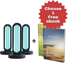 3x Bundle - UVO254™ Powered Home Disinfection Tower   1 Free Ebook