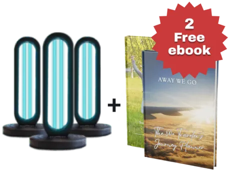 3x Bundle - UVO254™ Powered Home Disinfection Tower   2 Free Ebooks