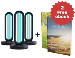 3x Bundle - UVO254™ Powered Home Disinfection Tower   2 Free Ebooks
