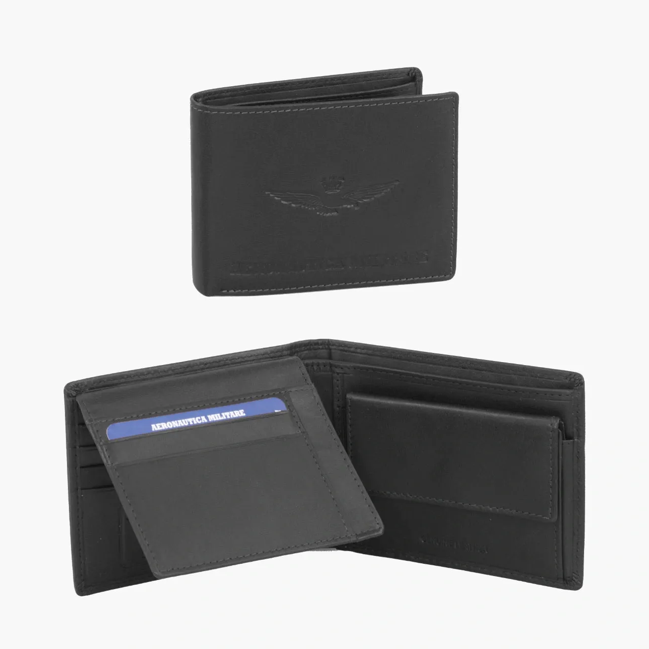 Air Force Military Wallet in Leather Wallet with Patta and Porta Spicci New Eagle AM242-NE line