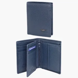 Air Force Vertical Wallet in Soft AM186-BL leather