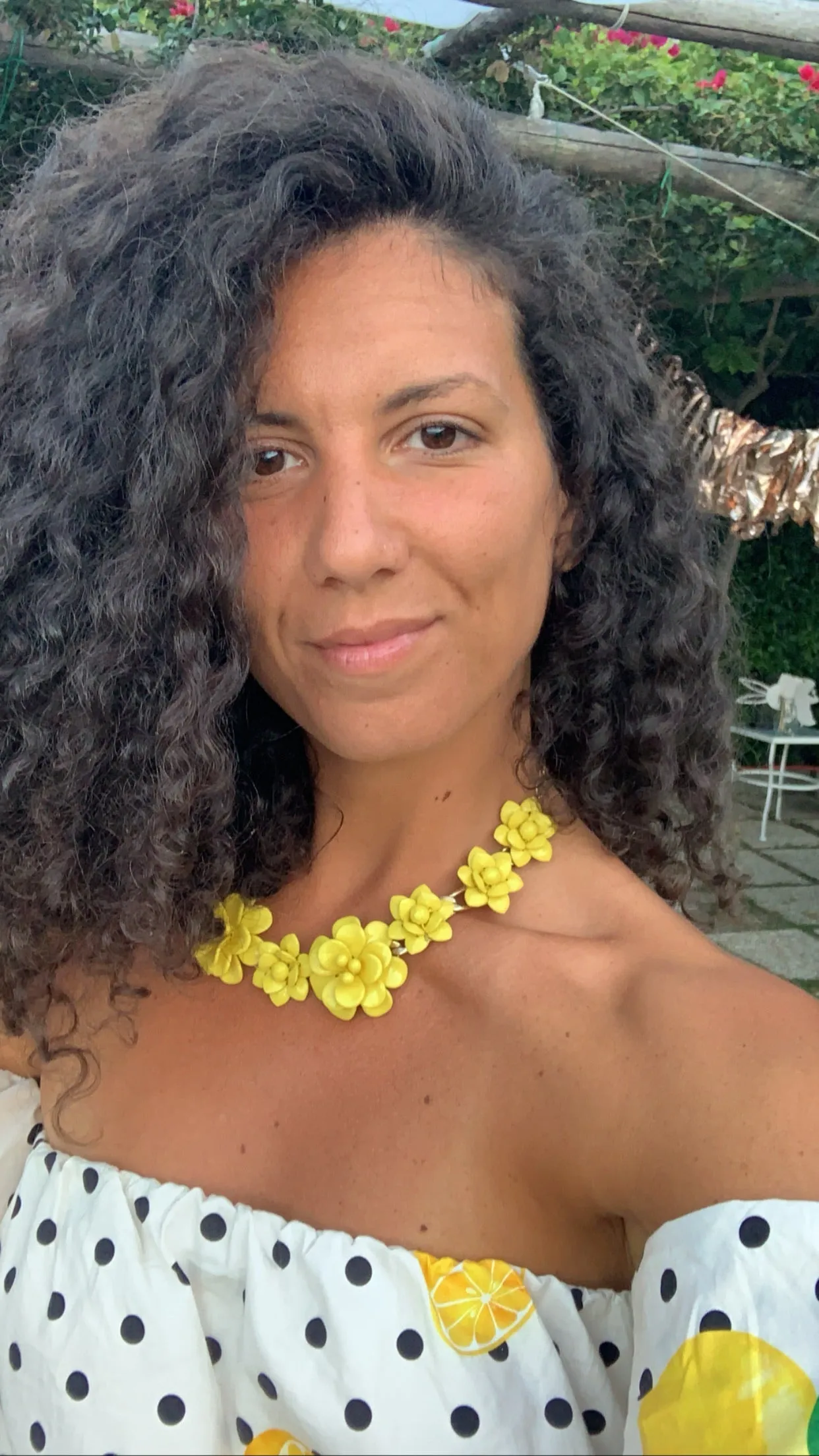 Amalfi Yellow Hibiscus Statement Floral Necklace