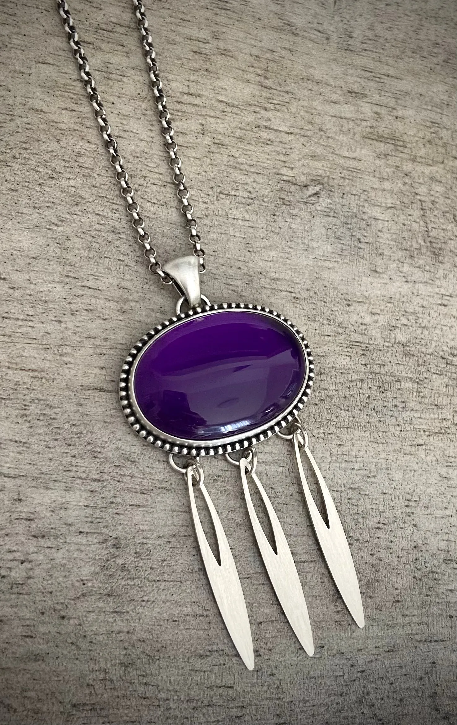 Amethyst Fringe Necklace