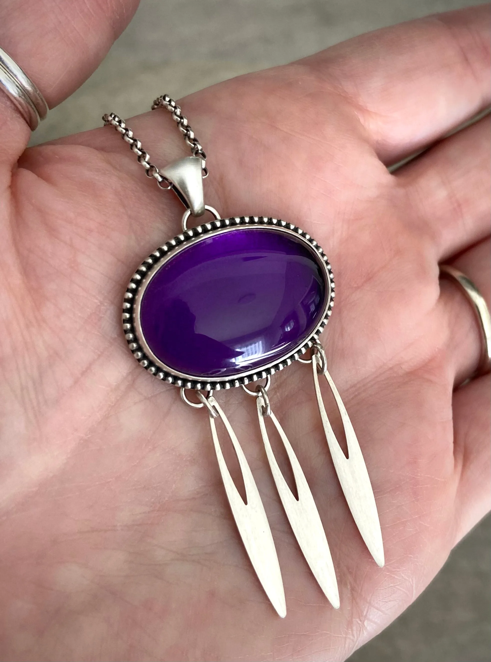 Amethyst Fringe Necklace