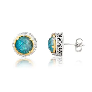 Anatoli Collection Chrysocolla Stud Earrings (lg)