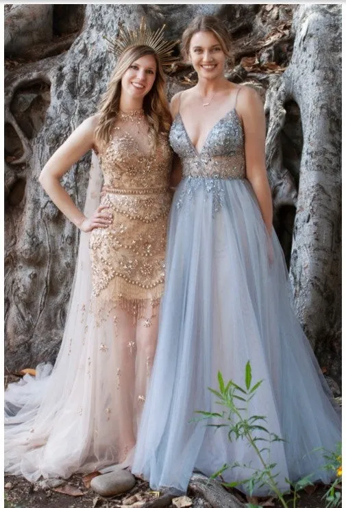 Andrea & Leo Couture A0672 Ophelia Beaded Strapped Tulle Ball Gown