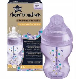Anti Colic Feeding Bottle Purple 260ml - 0M 