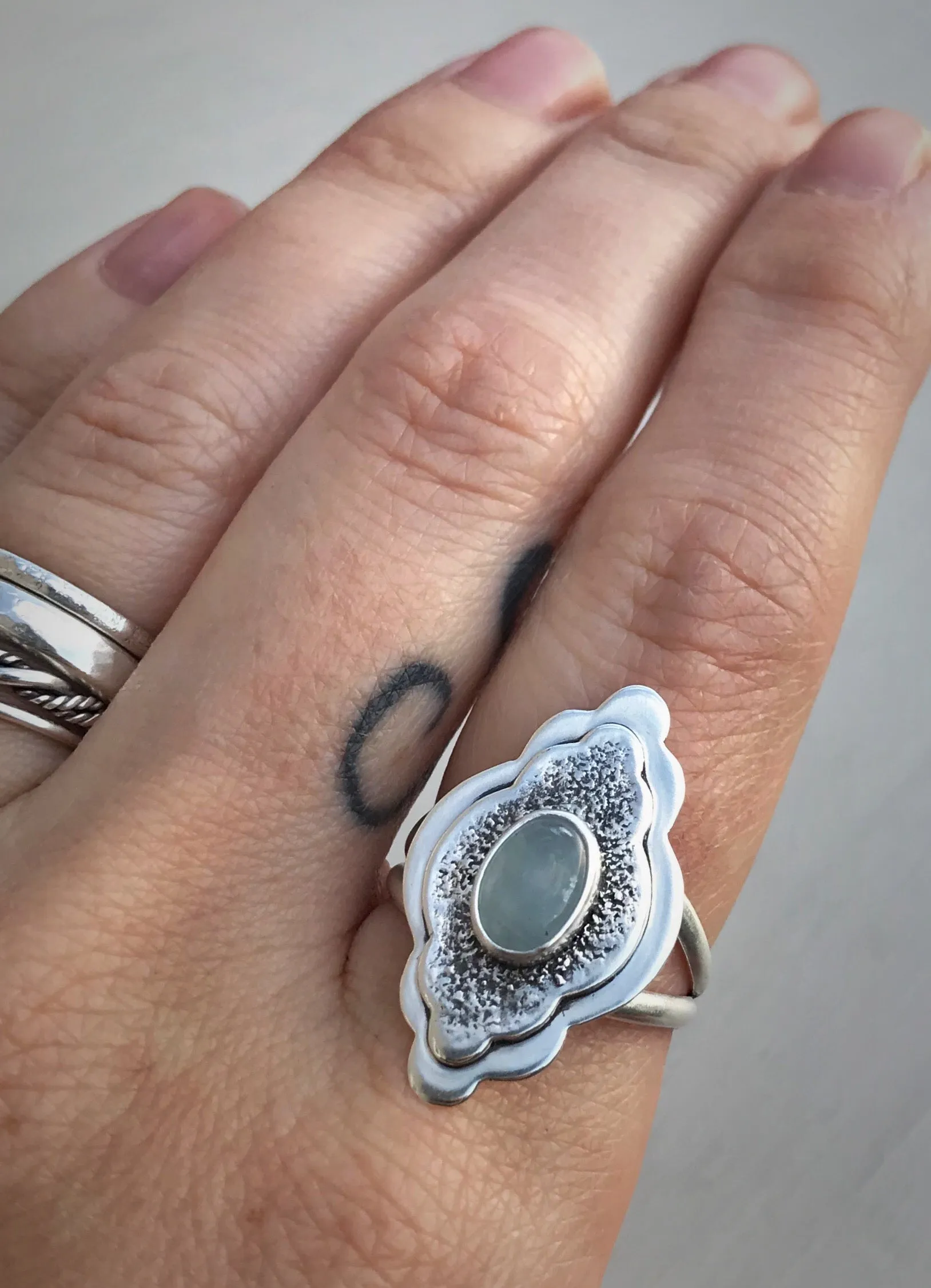 Aquamarine Moroccan Ring
