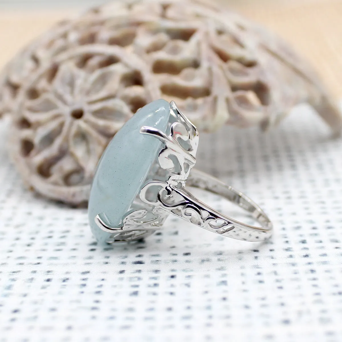 Aquamarine Statement Ring