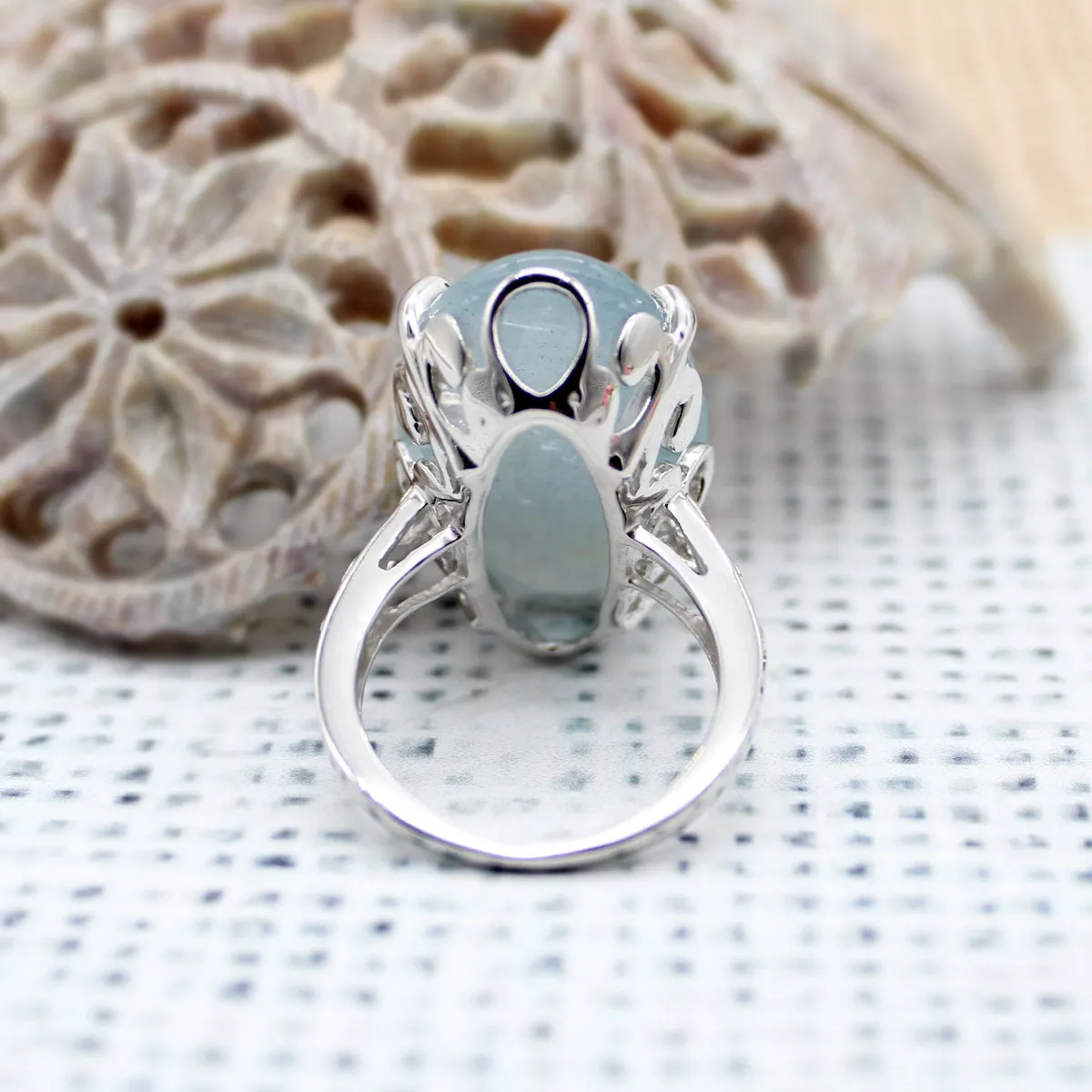 Aquamarine Statement Ring
