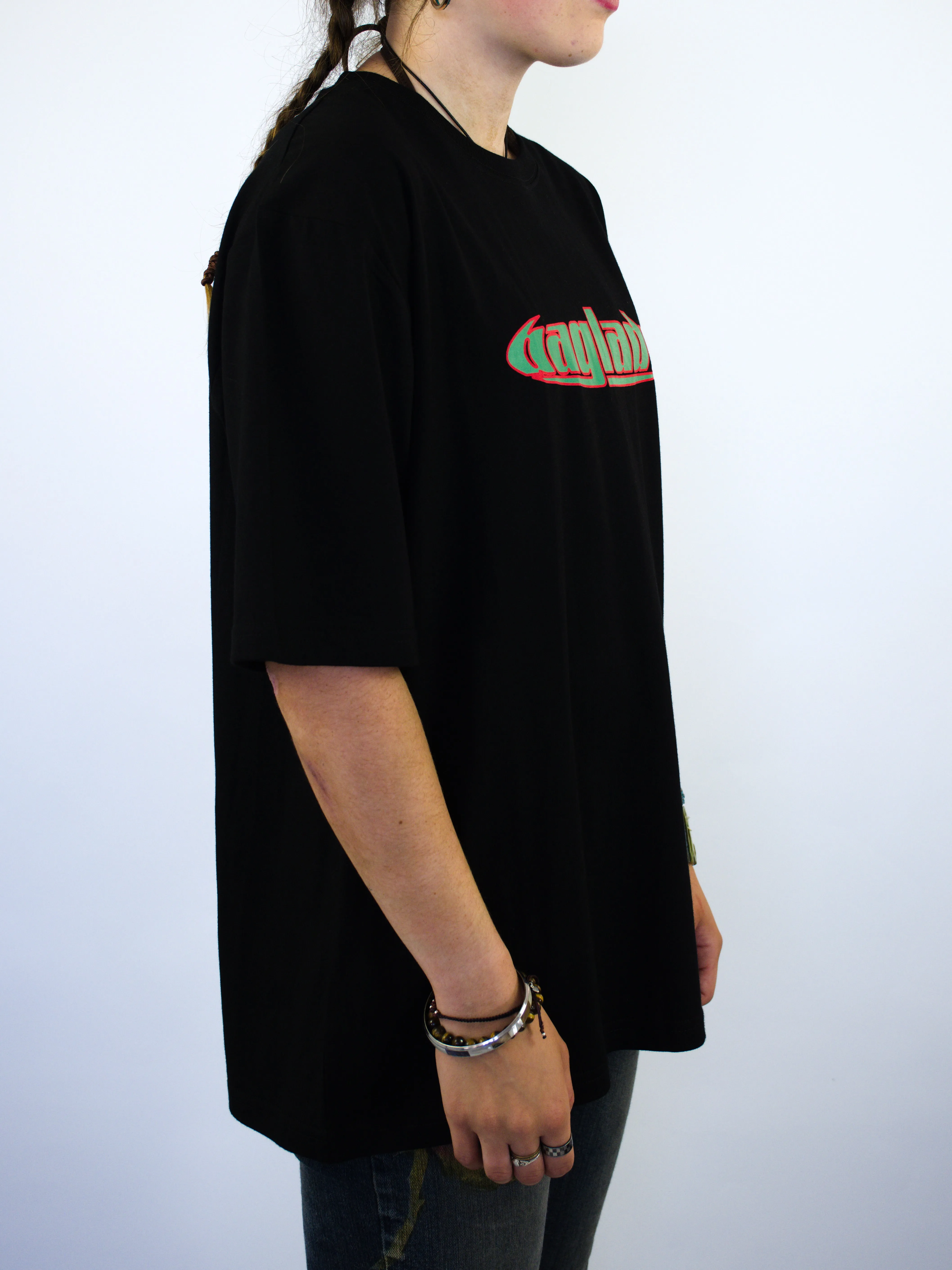 Bag Lady Supplies - Warp t Shirt - Black Red Green