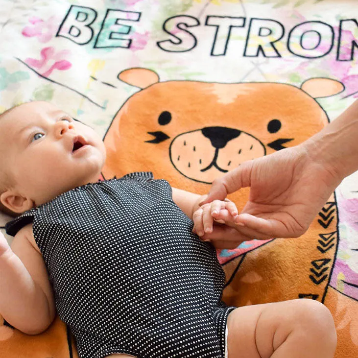 Be Strong Plush Baby Blanket