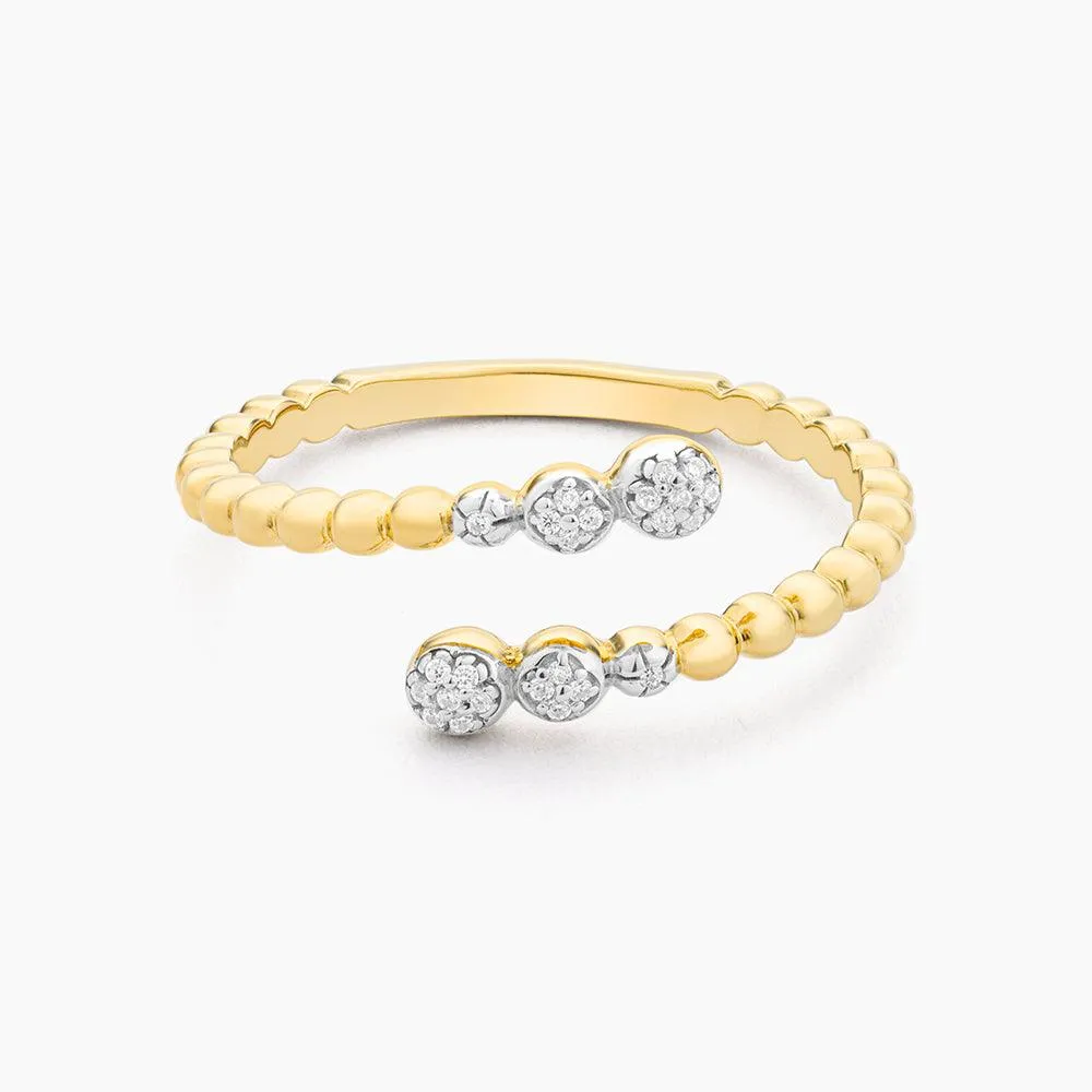 Beaded Connection Statement Ring