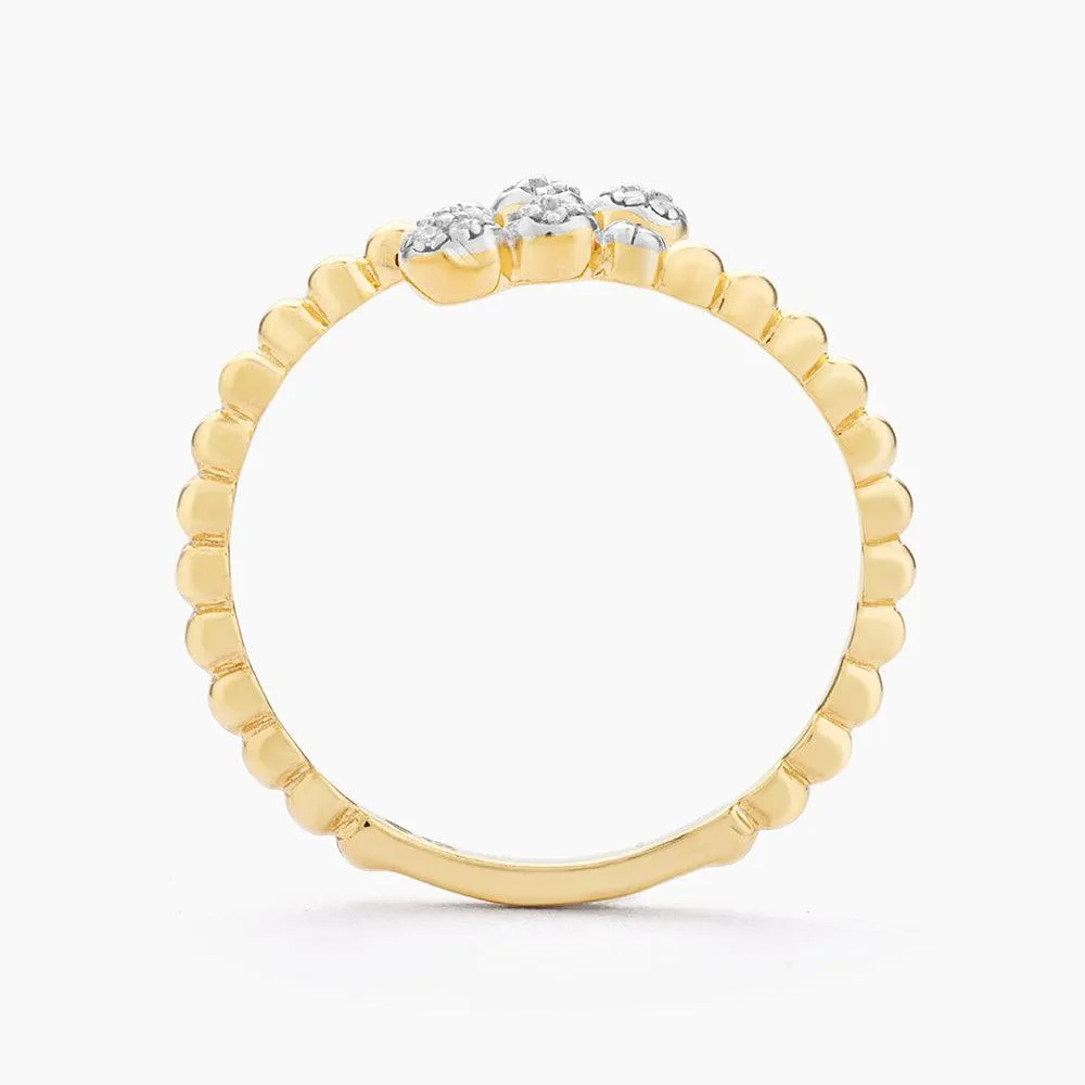 Beaded Connection Statement Ring