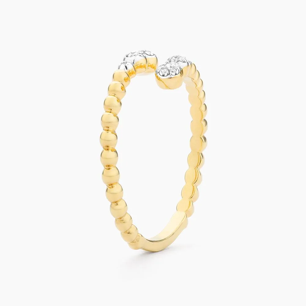 Beaded Connection Statement Ring