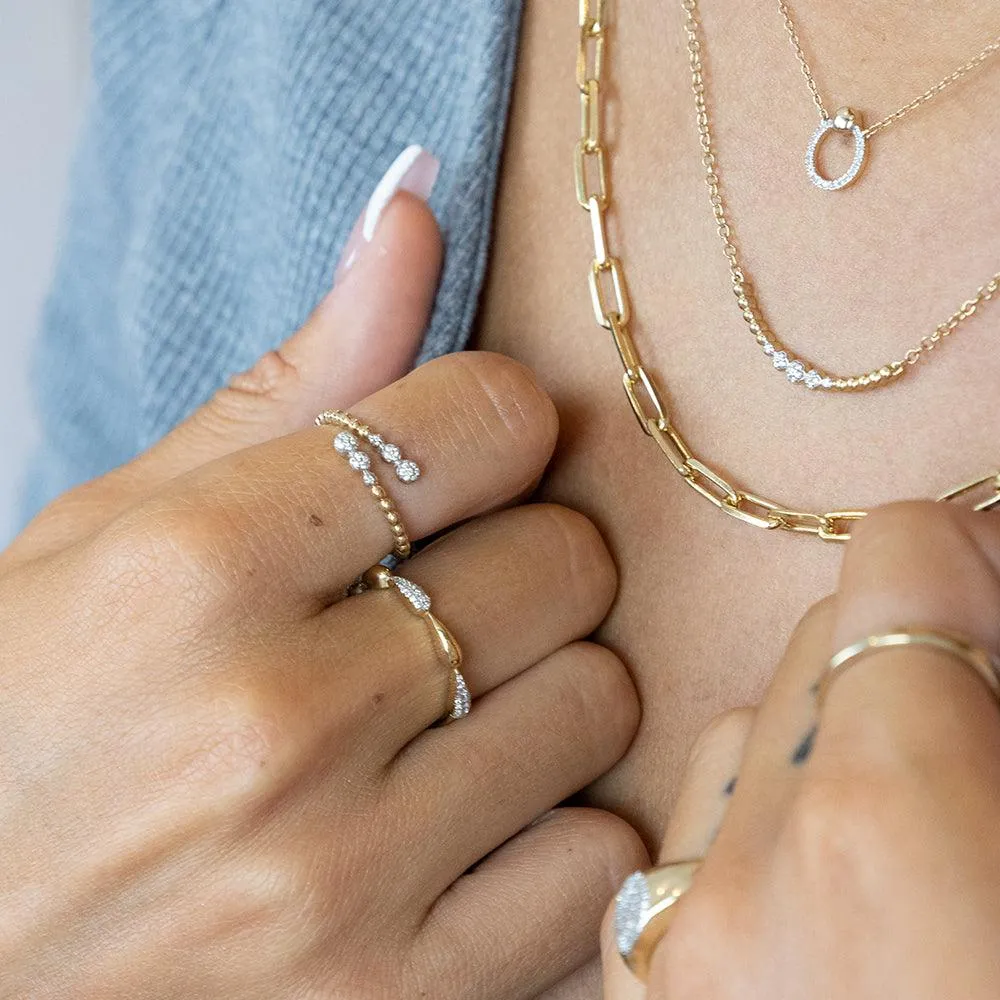 Beaded Connection Statement Ring