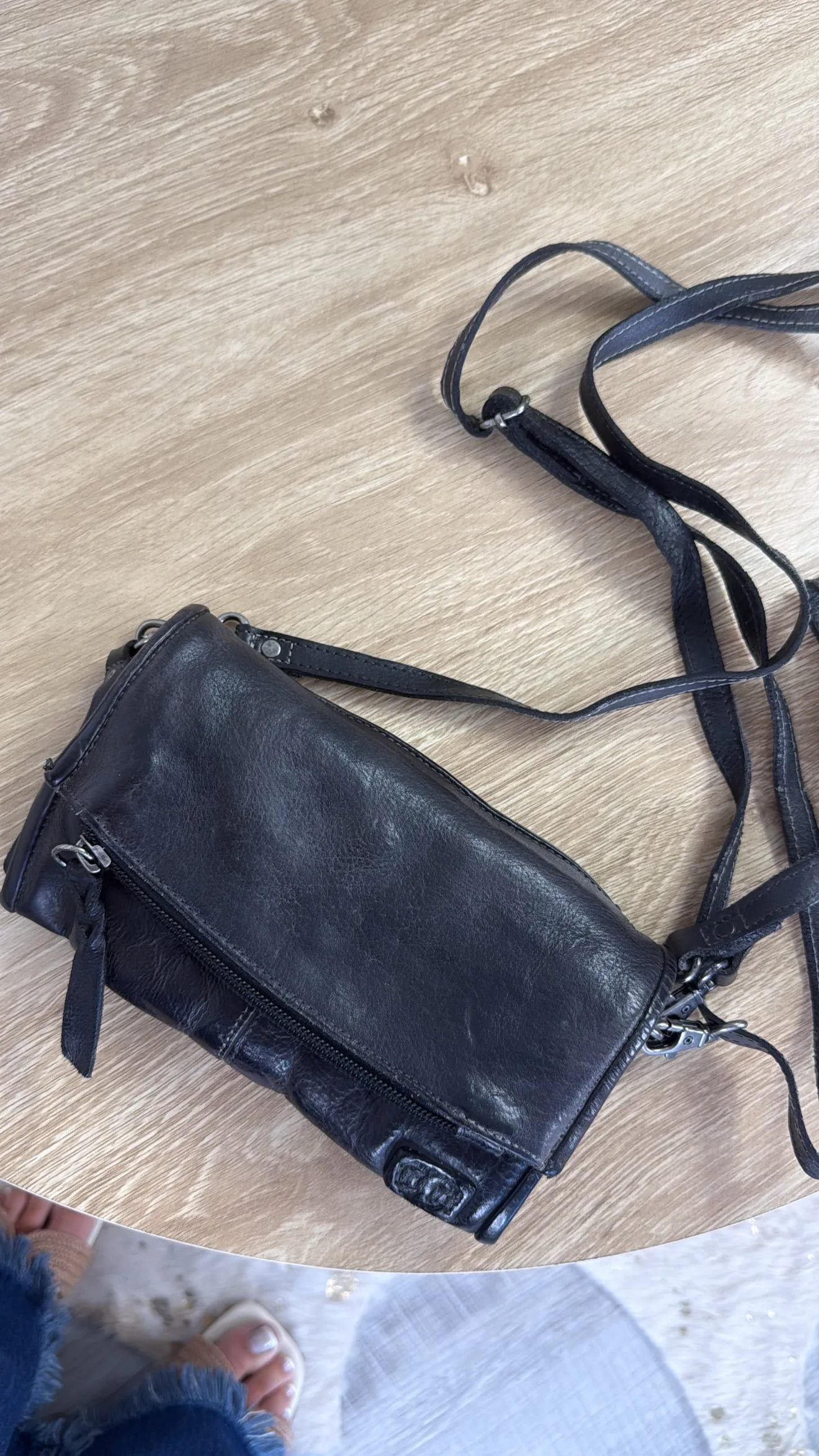 BedStu Cadence Crossbody, Black Rustic