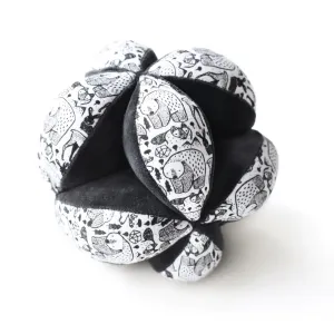 Black & White Plush Clutch Ball - Nordic