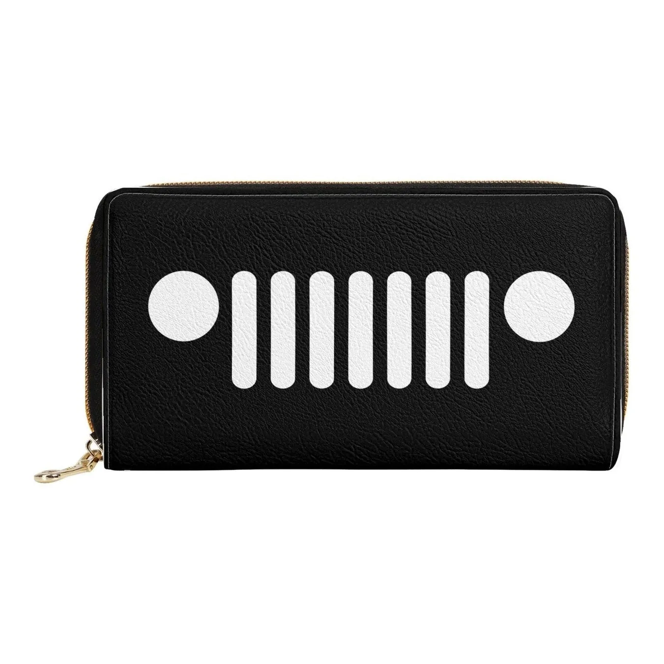Black and White Jeeper Wallet - Zipper Purse