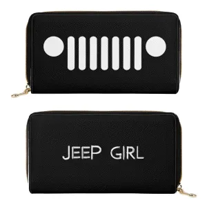 Black and White Jeeper Wallet - Zipper Purse