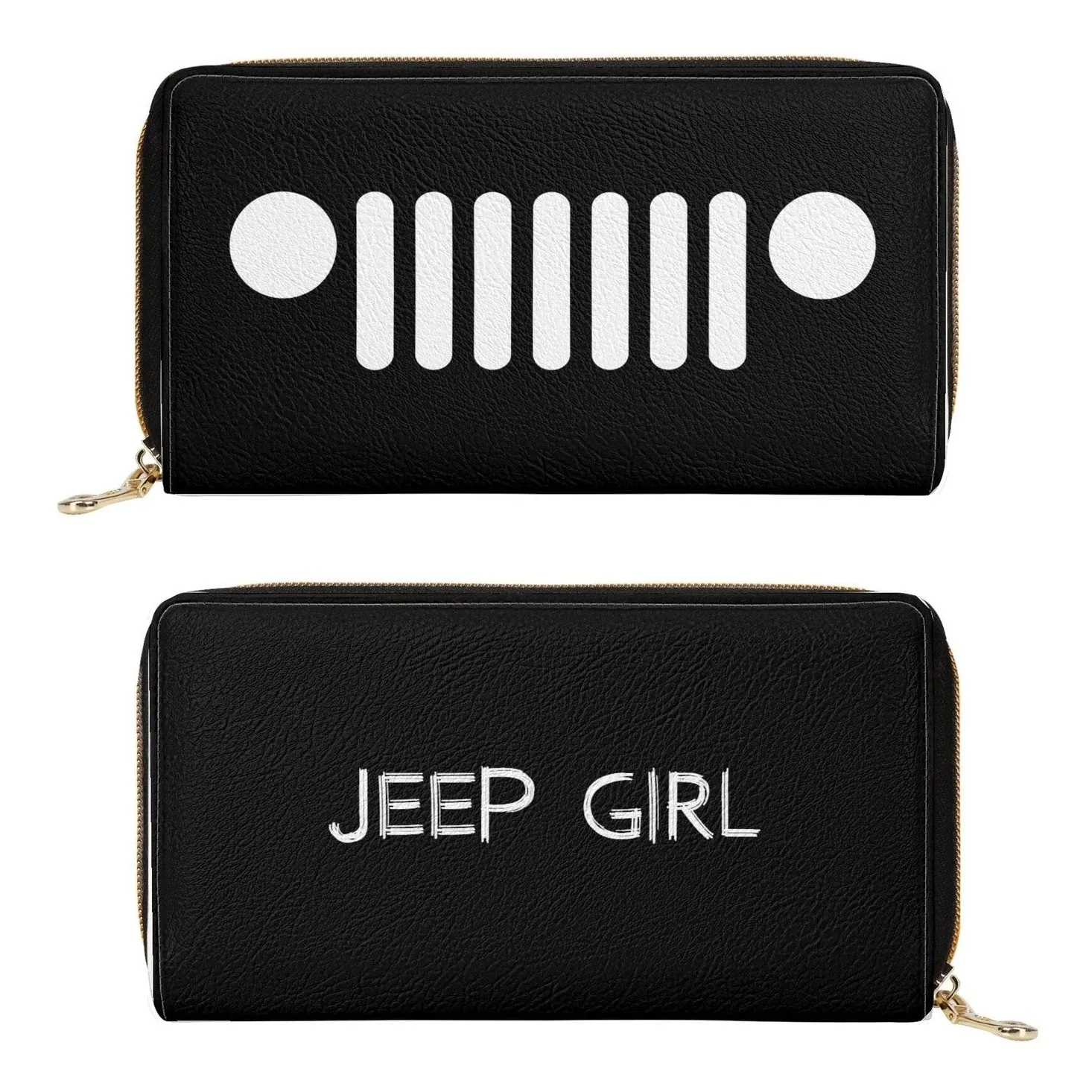 Black and White Jeeper Wallet - Zipper Purse