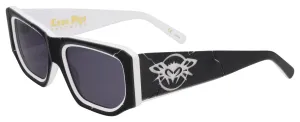 BLACK FLYS LAVA FLYS SUNGLASSES MATTE BLACK WHITE SMOKE LENS