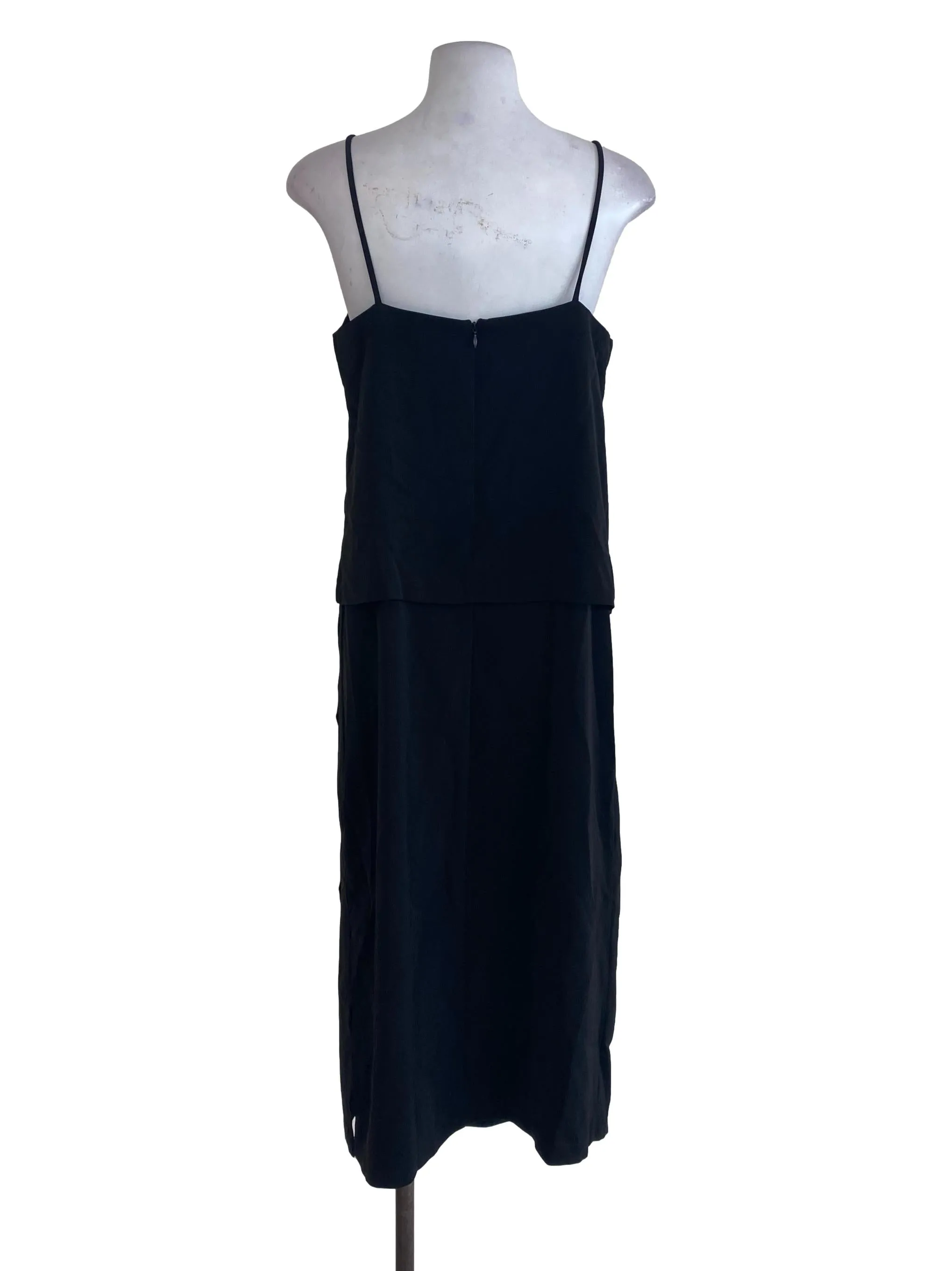 Black Layered Slip Dress TEM
