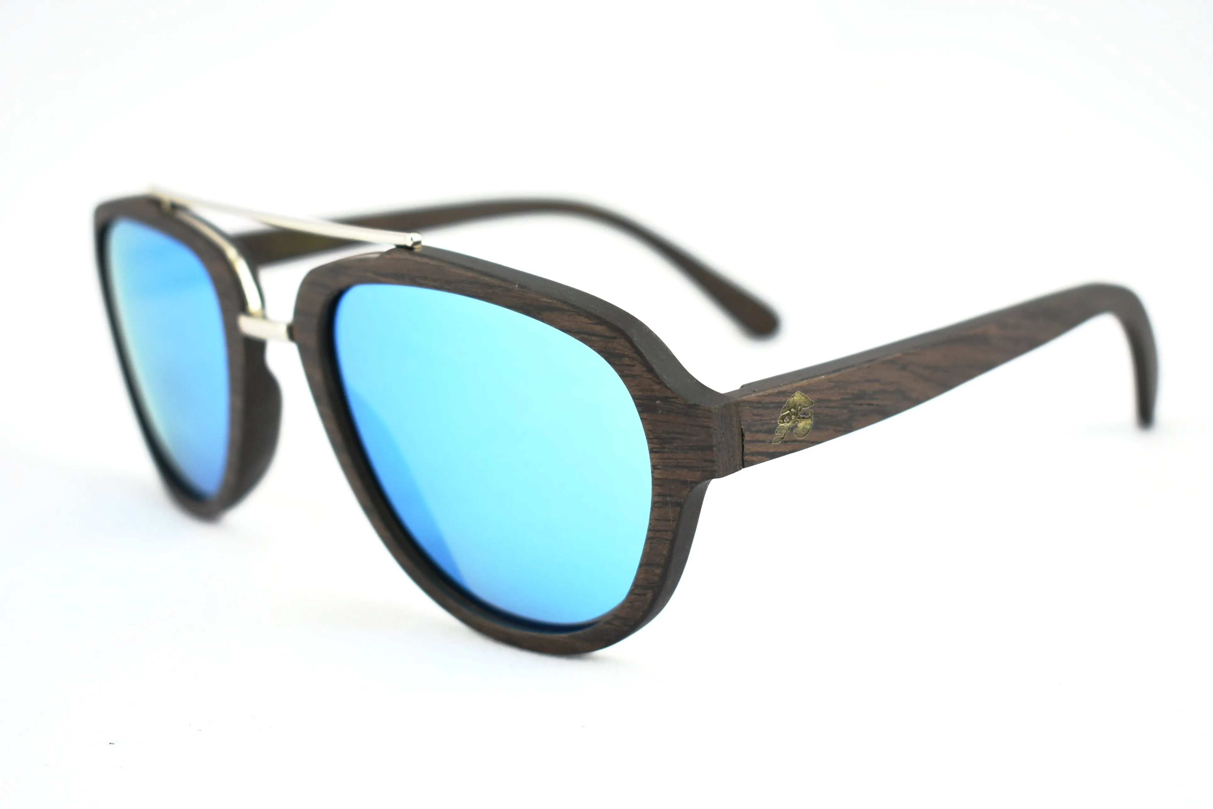 Black Oak  Wood Aviator Sunglasses - Ascendor