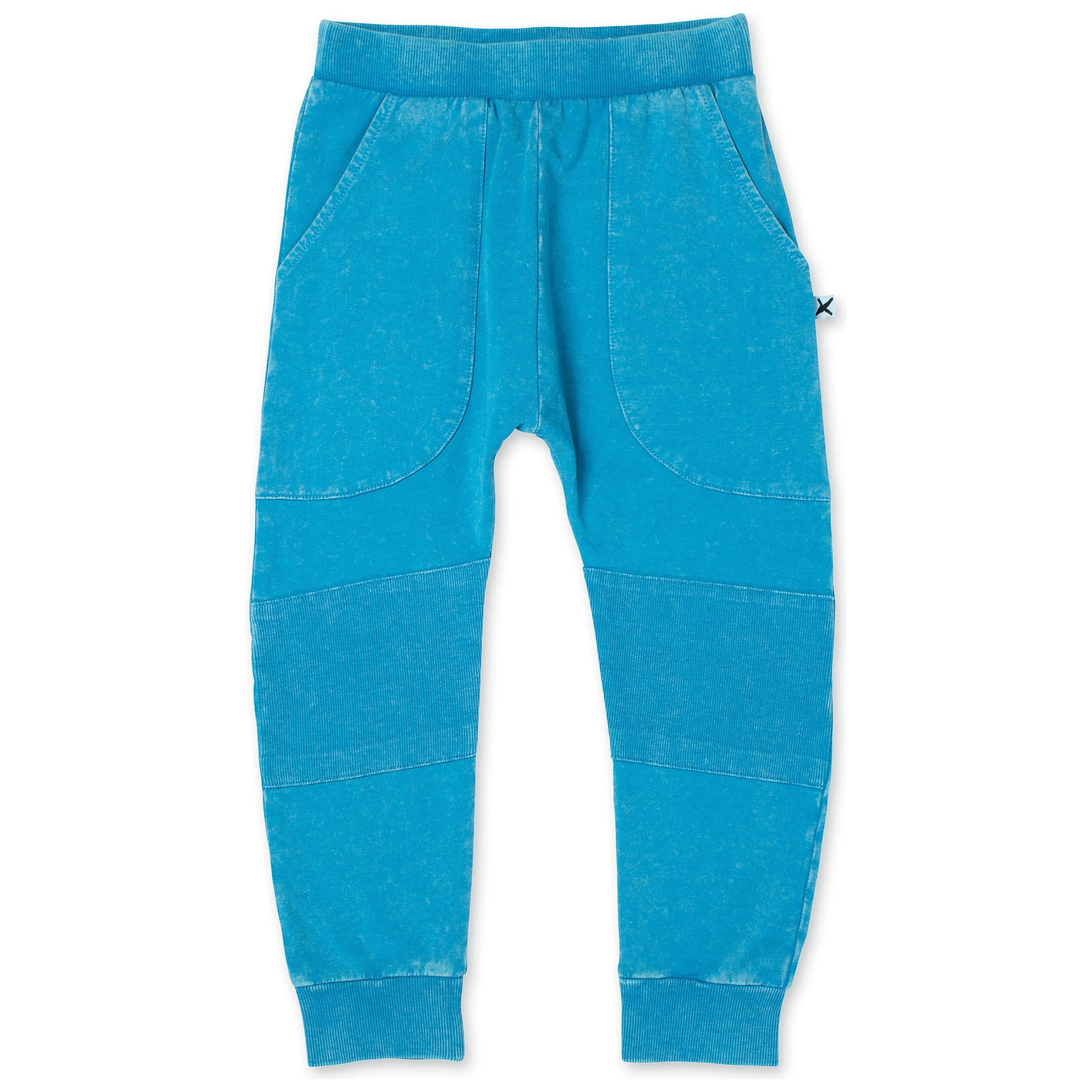 Blasted Reinforced Knee Trackies - Sky Wash