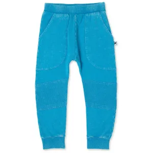 Blasted Reinforced Knee Trackies - Sky Wash