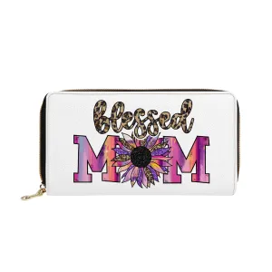 Blessed MOM Zipper Purse Clutch Bag