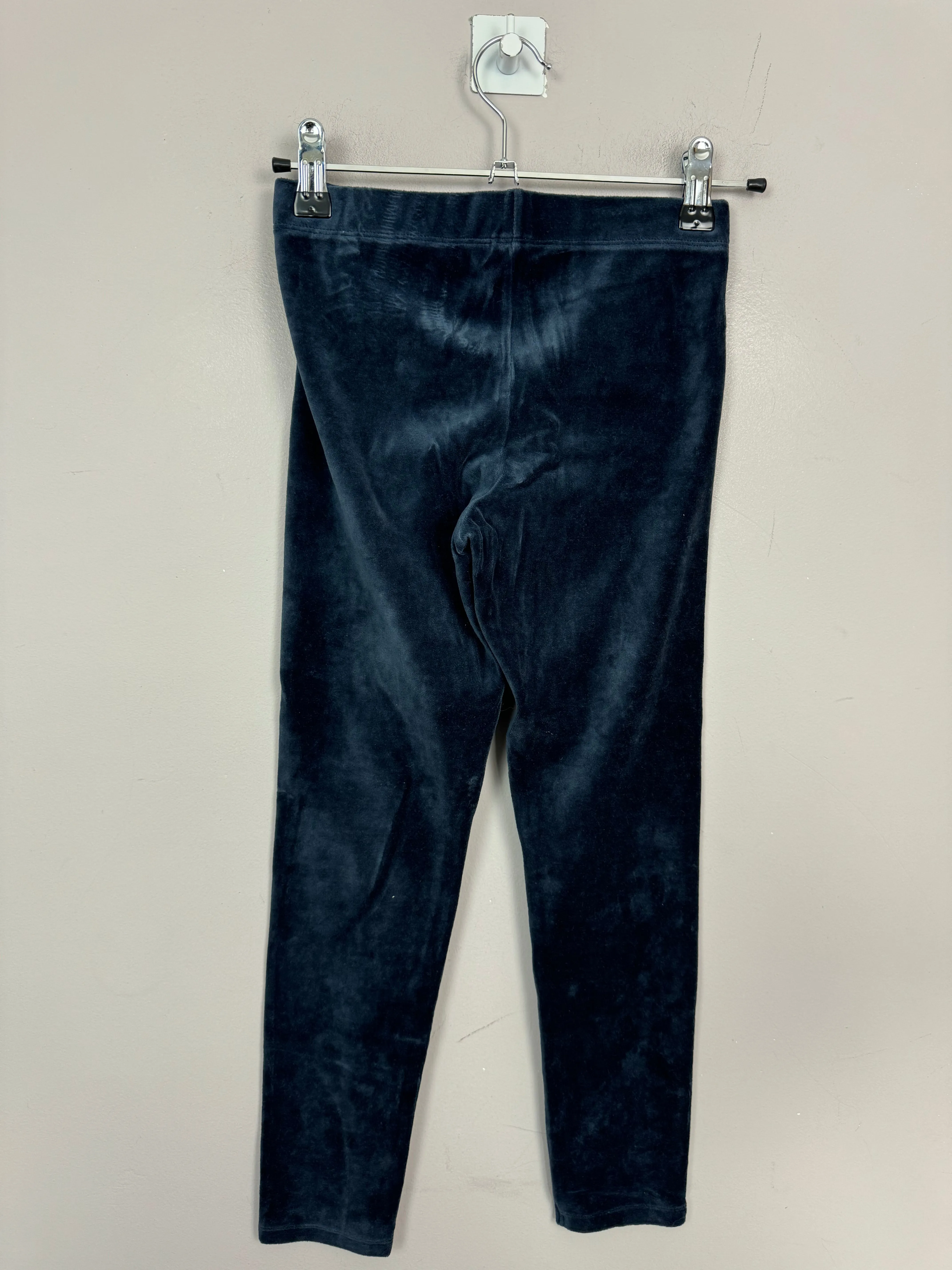 Boden Navy Velvet Leggings 8-9y