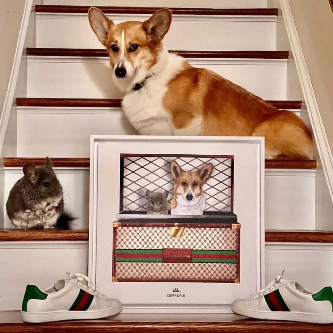 Boujee Luxury Trunk Pet Portrait