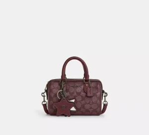 Boxed Mini Rowan Crossbody Bag And Mirror Bag Charm Set In Signature Canvas