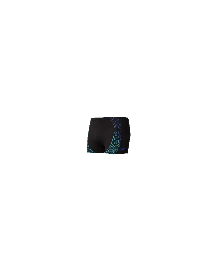 BOXER UOMO SPEEDO COSTUME DA BAGNO ALTO DUO LOGO NERO AZZURRO