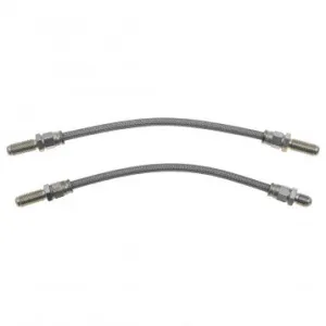 BRAKE HOSE SET, REAR, PAIR, STAINLESS STEEL BRAIDED