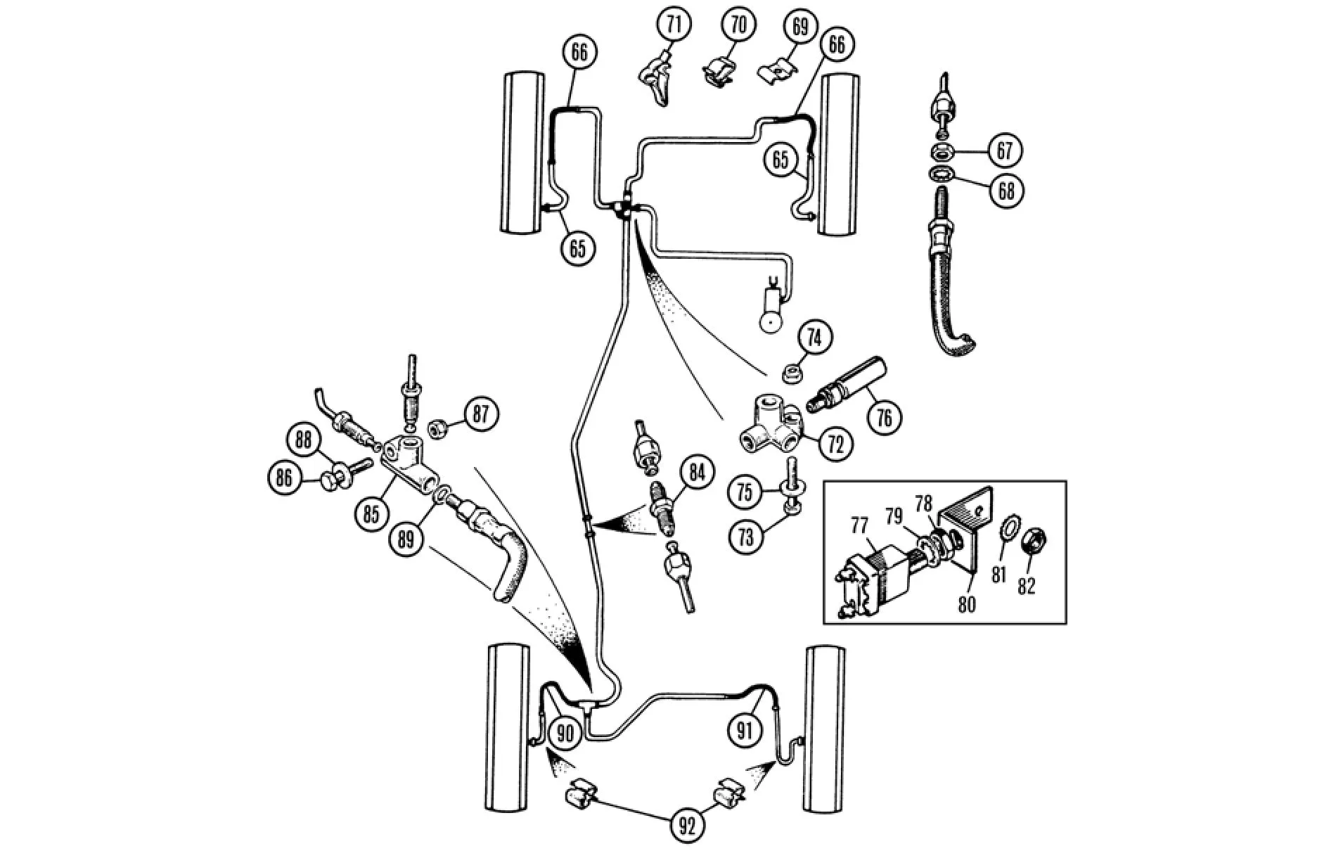 BRAKE HOSE SET, REAR, PAIR, STAINLESS STEEL BRAIDED