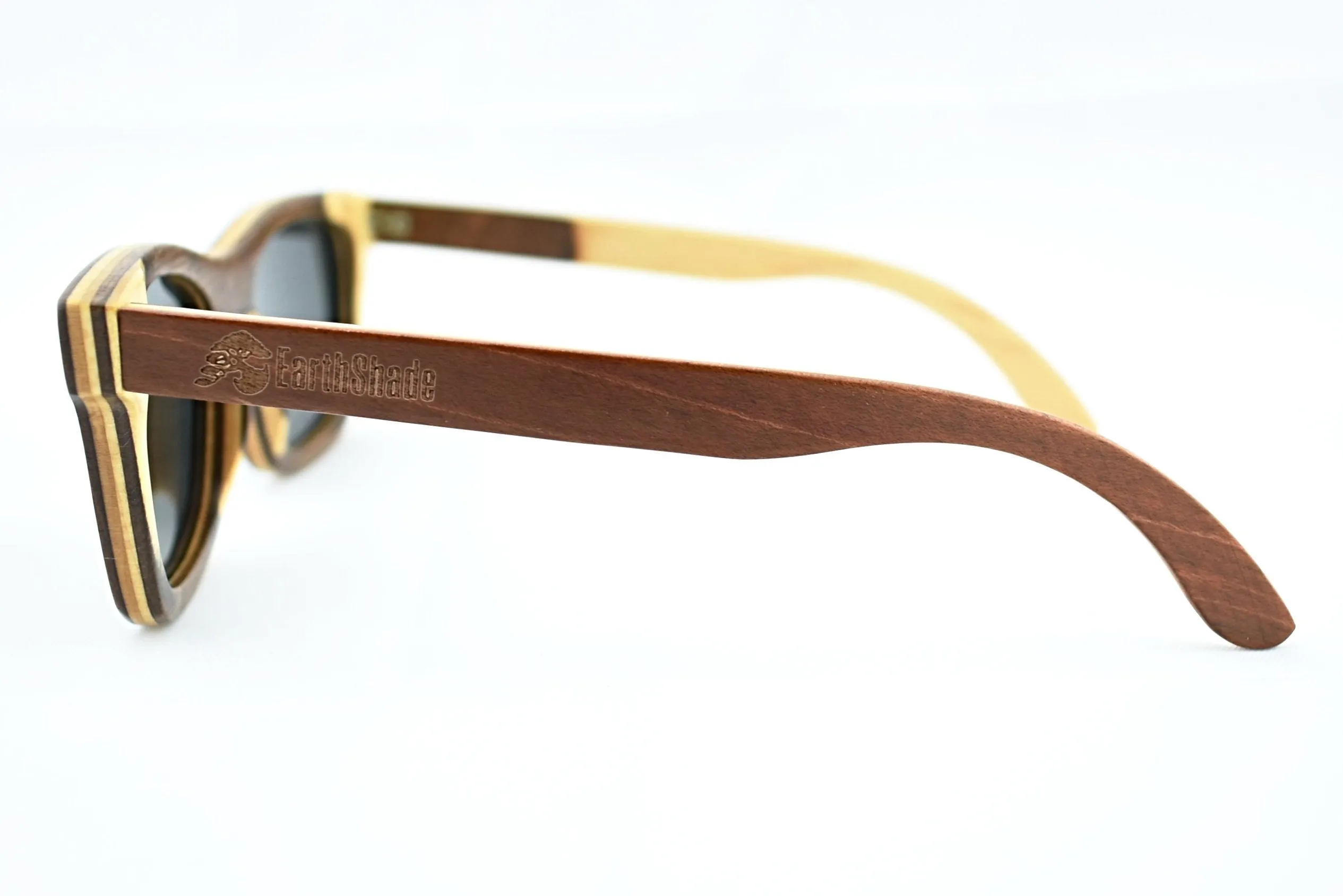 Brown Maple SkateboardWood  Sunglasses - Oliie