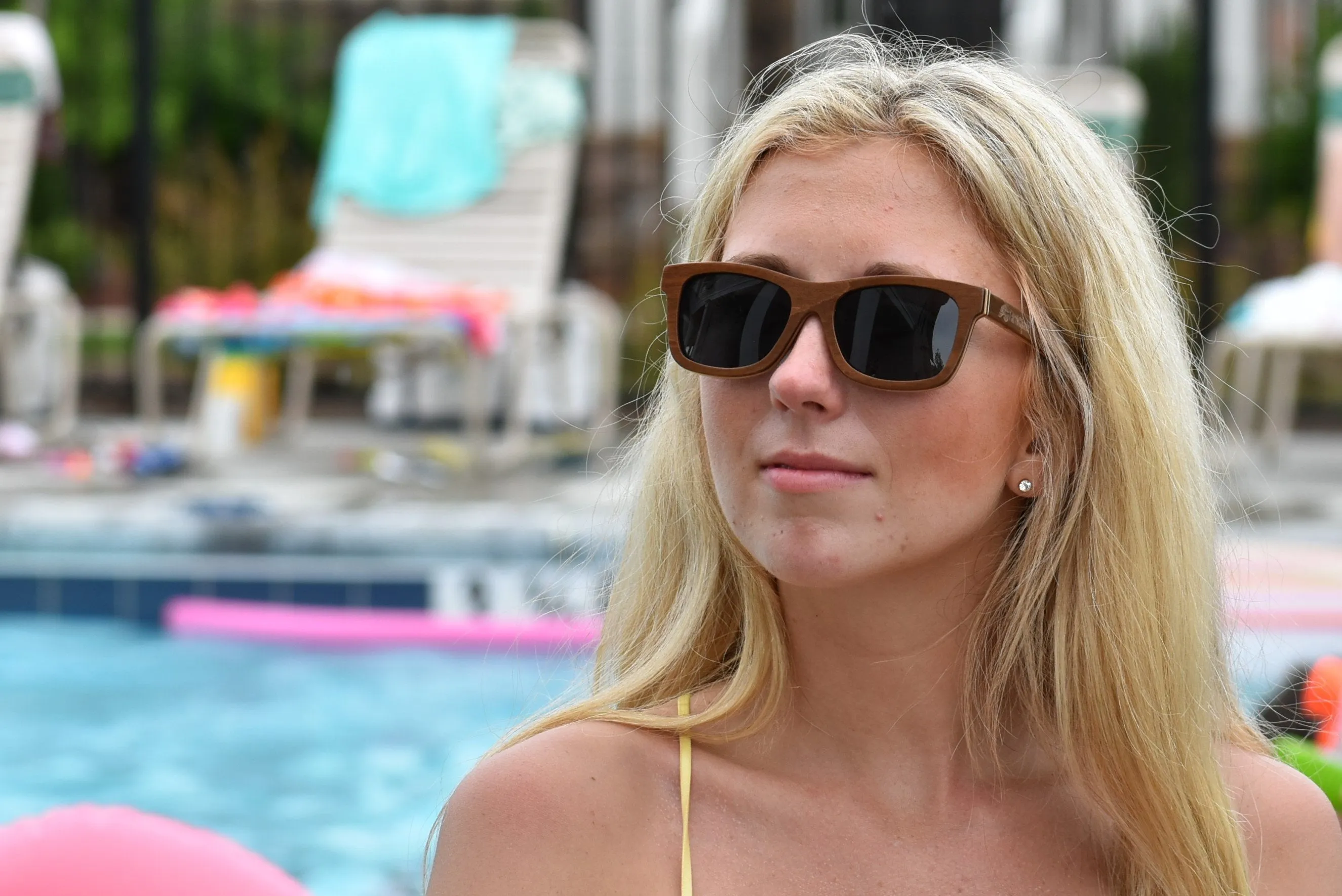 Brown Maple SkateboardWood  Sunglasses - Oliie