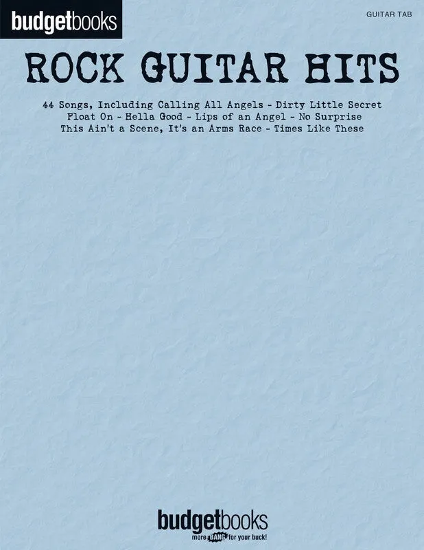 BUDGET BOOKS ROCK GUITAR HITS GUITAR TAB