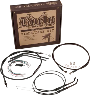 Burly Brand B30-1038 Extended Cable/Brake Line Kit for 16in. Ape Handlebars - Black Vinyl