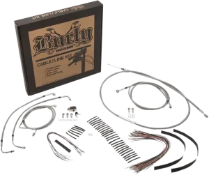 Burly Brand B30-1232 Handlebar Cable/Line Install Kit - Stainless Steel