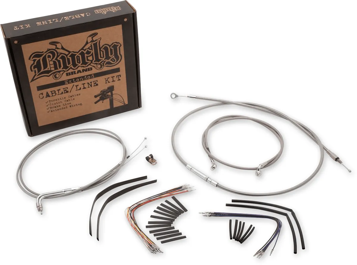 Burly Brand B30-1234 Handlebar Cable/Line Install Kit - Black